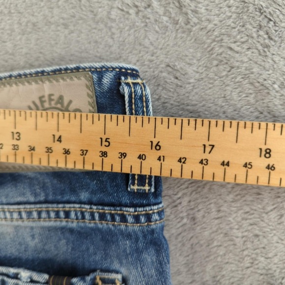 Buffalo David Bitton Jeans Mens 30x32 Blue Slim Straight Distressed Ripped Denim - Picture 8 of 14